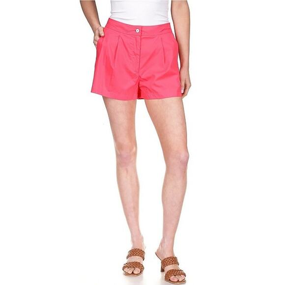 MICHAEL Michael Kors Pants - Michael Michael Kors Shorts Coral Geranium Fruit Punch High Rise Pleated Casual